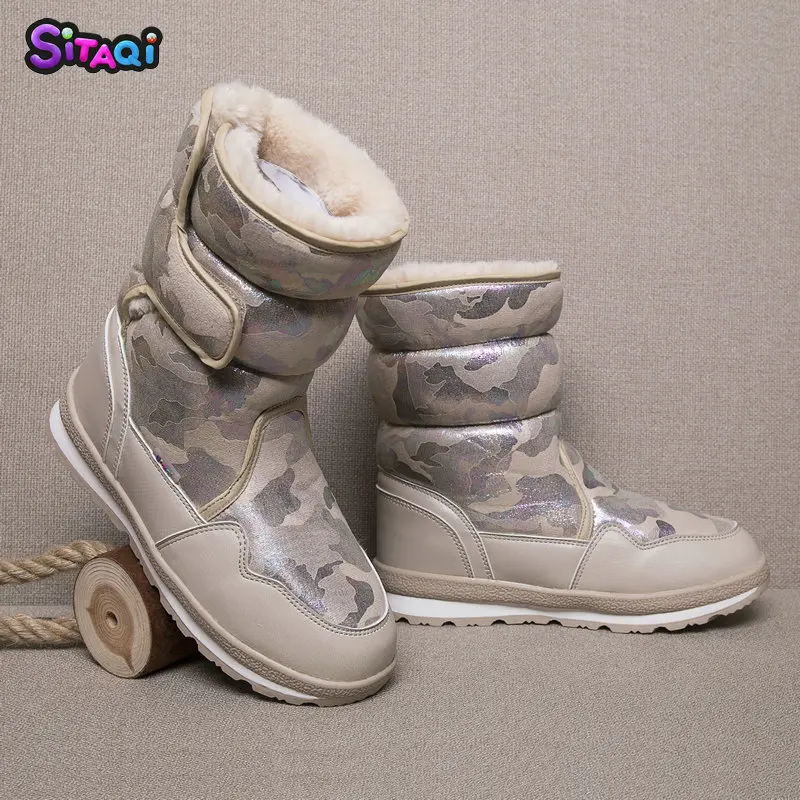 2019 Girl shoes new fashion Snow Boots Kids boots  winter soft fur antiskid outsole plus size 27 to 41 boots free shipping hot