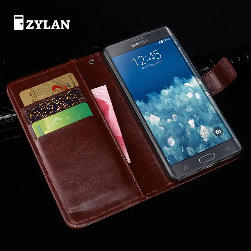 

ZYLAN Case For Galaxy N915 Credit Card Holder Wallet Stand Flip Leather Back Cover Case For Samsung Galaxy Note Edge & GIFT