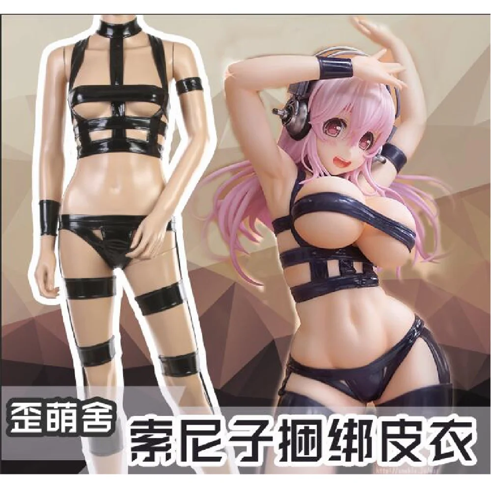 [STOCK] 2018 аниме Super Sonico T.M.Revolution PU сексуальный купальник Униформа бикини косплей