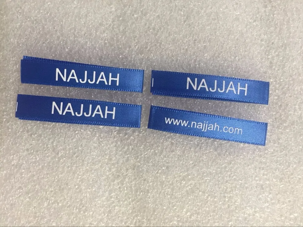 1000pcs/lot customized design polyester satin garment labels/clothing labels/silk screen printed ...
