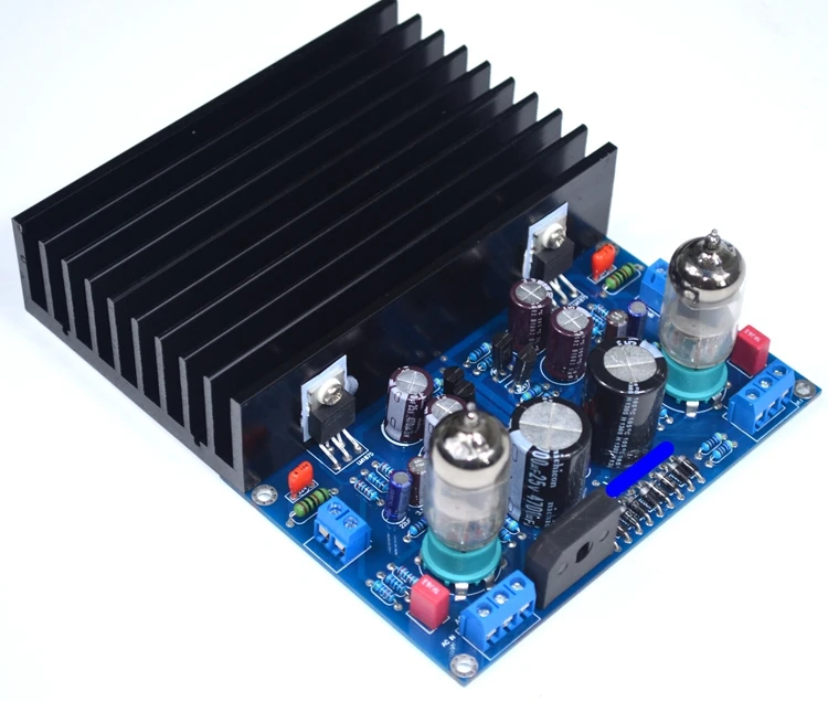 

GHXAMP 6J1+LM1875 Power Amplifier Audio Board With Heat Sink 20W+20W HIFI Stereo 6J1 Tube Bile Preamplifier Finished Board 1pc