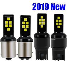 2 шт. 1156 P21W BA15S 1157 P21/5 Вт BAY15D T20 W21W 7440 W21/5 Вт 7443 BAU15S Cree чипы светодиодный автомобильный резервный лампы авто тормоз светильник лампочка
