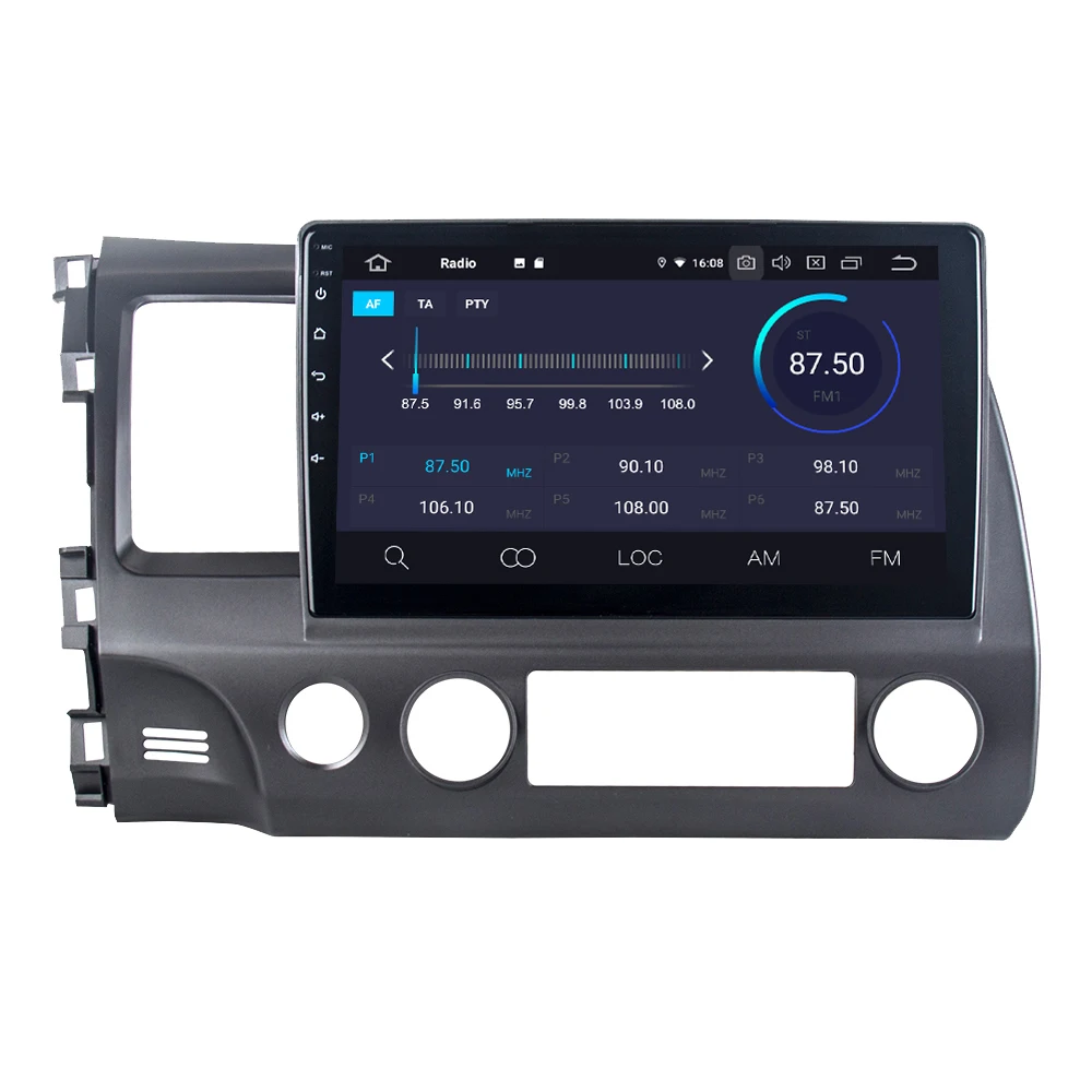 Для Honda для Civic 2006-2011 Android 9,0 четырехъядерный Авторадио Стерео gps навигация центральный мультимедийный плеер