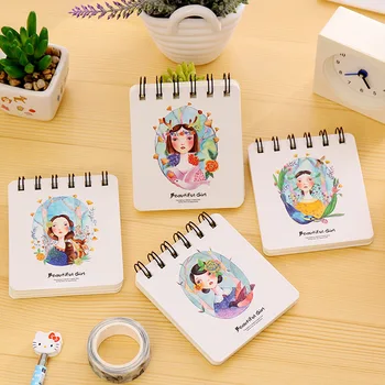 

Cartoon Cool girl Weekly plan Spiral notebook Agenda for week Schedule organizer planner Cuadernos office School 4 random style