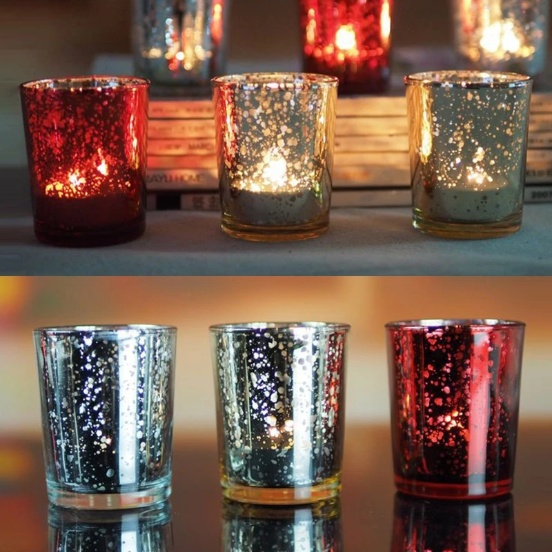 Мозаичная стеклянная свеча держатели Tealight Votive Держатель для свадьбы для дома для отеля для бара вечерние Декор