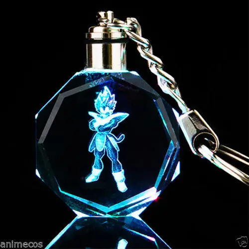 Dragon Ball Dragonball Z Super Saiyajin Vegeta Crystal Key Chain Keyring Pendant