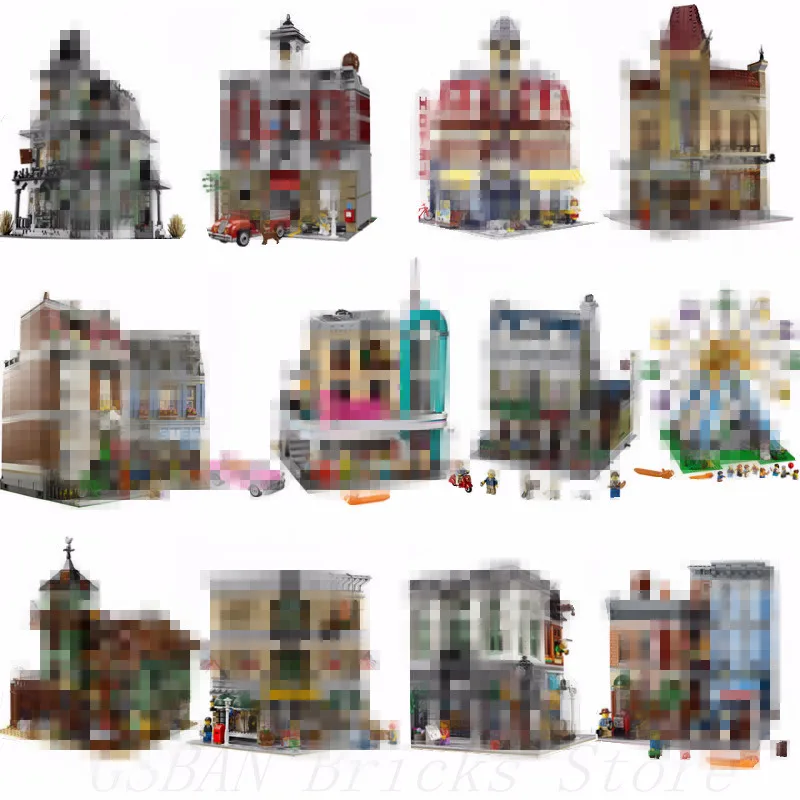 

Legoing City Creator Street View Series Toy For Children Compatible Legoings Creators Expert Model Building Blocks Bricks Toys