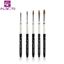 100% Kolinsky Sable acrylic brush 5pcs/SET size 2#/4#/6#/8#/10#.acrylic brush black kolinsky sable acrylic kolinsky nail brush