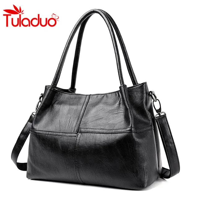 Leather Handbag Shoulder Bag For Ladies Simple Luxury Handbags Large Casual Use