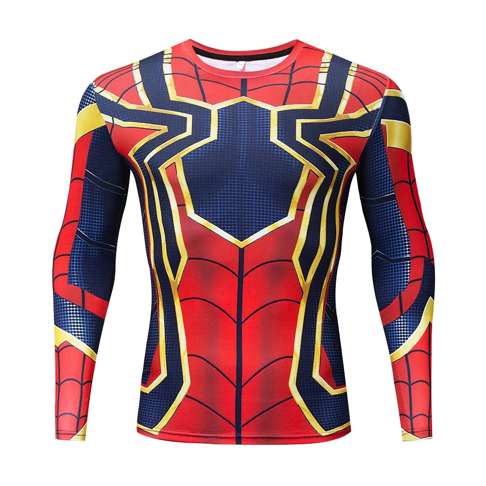 Новая мода Marvel супергерой Человек паук мужская футболка фитнес забавная