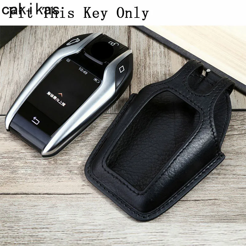 Кожаный чехол для ключей автомобиля Bmw 7 серии, чехол для ключей Bmw 740Li 750Li, чехол для ключей с сенсорным экраном, чехол для ключей