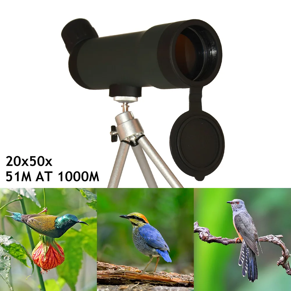 20x50 Tactical Hunting telescope SPOTTING SCOPE Birds telescope, Single