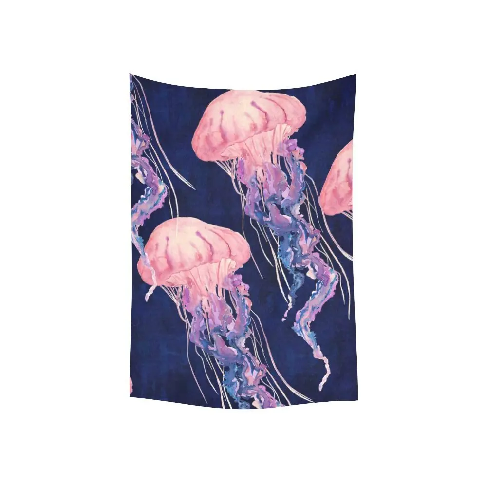 Jelly Fish Wall Art Home Decor, Tropical Beach Magical Jellyfish Blue