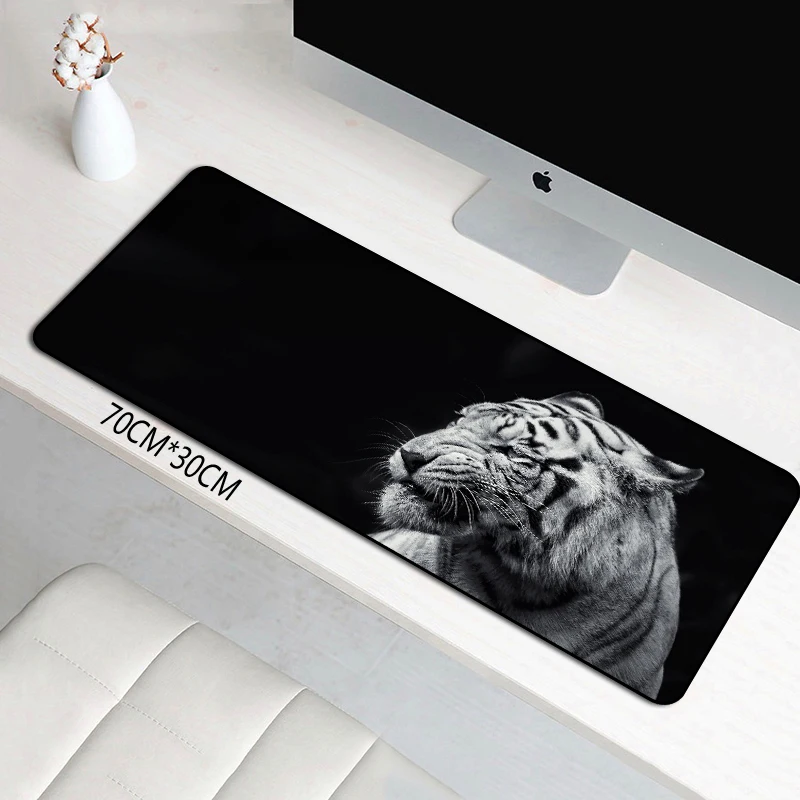 Коврик для мыши FFFAS 70X30cm черно белый нескользящий коврик большого размера на