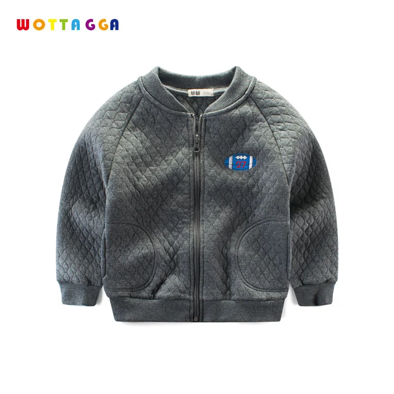 

WOTTAGGA Autumn Winter Children Boys Polar Fleece Outerwear Pocket Kids Boys Zipper Jacket Down Enfant Parka 3-8Y Winter Kids