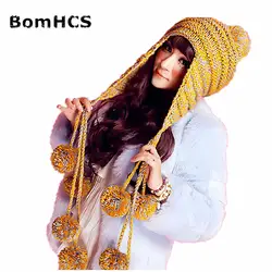 Bomhcs новые модные дизайнерские шапочки зимняя шапка с ушками теплая шапочка для девочек Шапки с 9 англичане