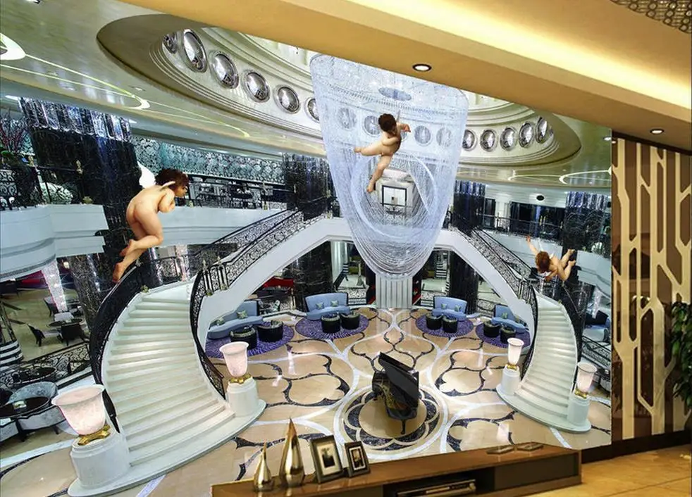 3d обои на заказ фотообои роскошные богатые европейские 3D ангелы рай