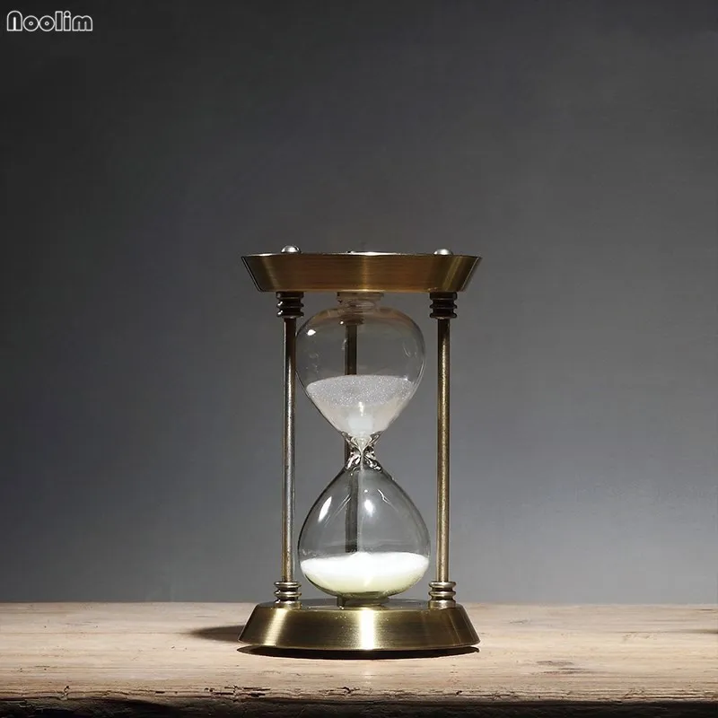 Hourglass Home Office Table Decoration Metal Sandglass For Club Hotel