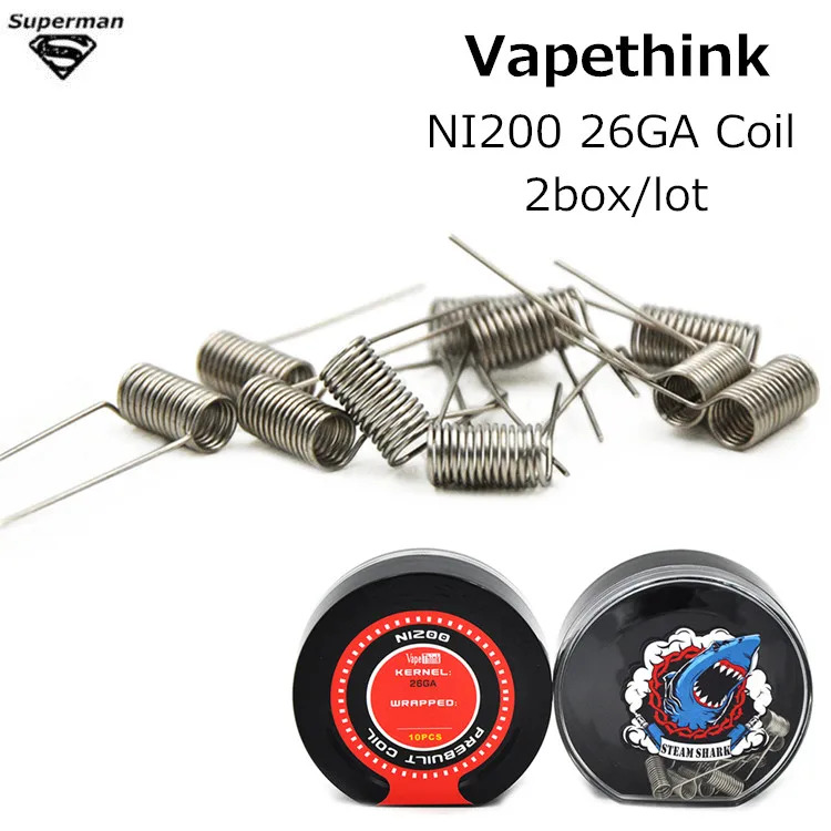 

Original SteamShark NI200 26GA coils 0.1ohm Pre-build Heating Wire electronic cigarette Accessory DIY RBA/RDA/RTA atomizer Tank