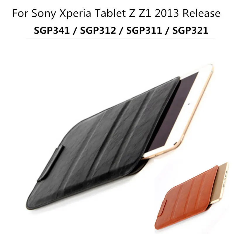 

Sleeve Case Stand Cover PU leather Pouch Bag For Sony Xperia Tablet Z Z1 2013 Release SGP341/312/311/321 10.1 inch Tablet bags