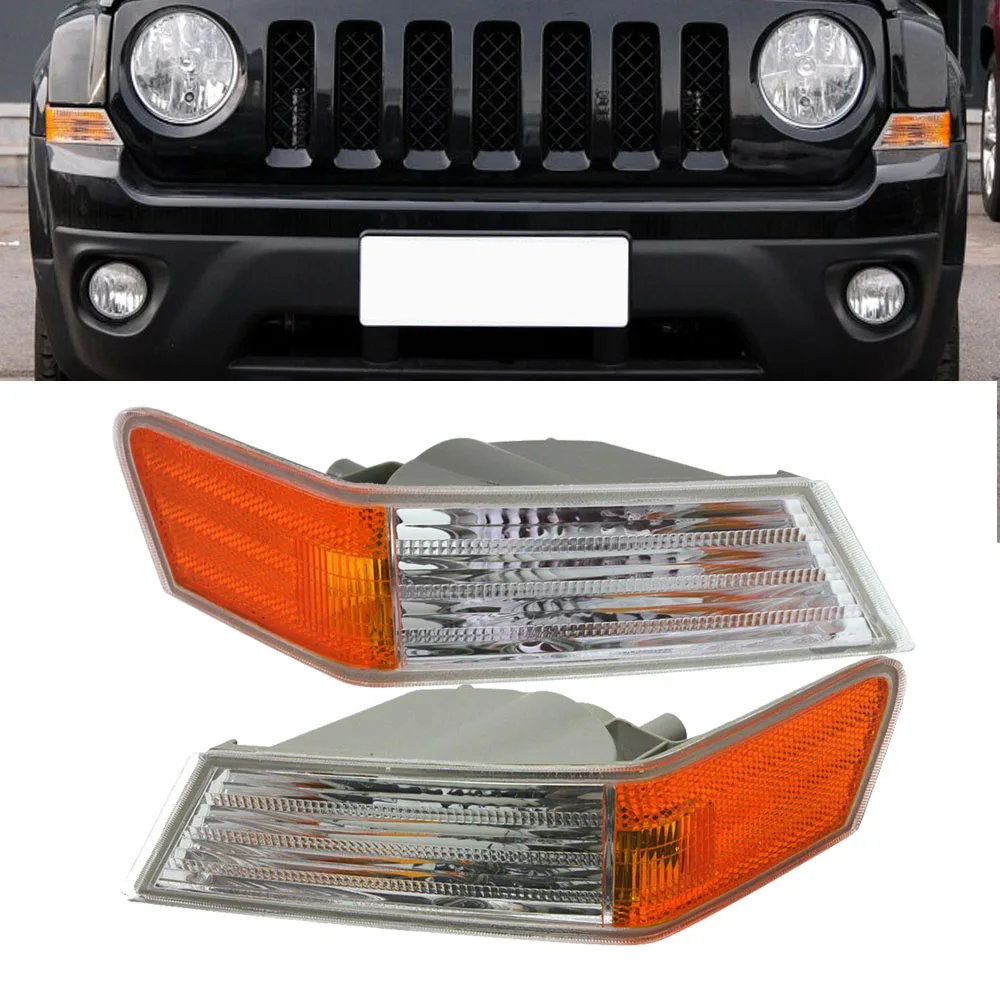 

Pair For Jeep Patriot 2007-2016 running turn signal auto signal Right Left Side Corner Light No bulb 68004181AC 68004180AC