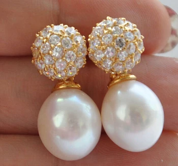 

shitou 00732 WOW A++ 13MM WHITE RICE FRESHWATER PEARL EARRING discount 40%