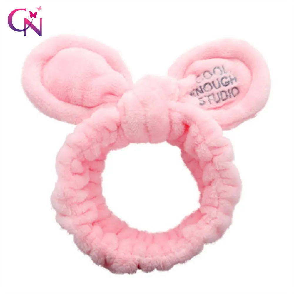 1pcs Rabbit Bunny Ear Makeup Headband Mask Soft Hair Band Women Face Wash Band~