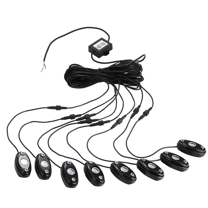 

Rgb Led Rock Lights Cell Phone App Bluetooth Control 8 Pods Multicolor Neon Led Light Kit For Jeep Atv Suv Offroad Truck Boat