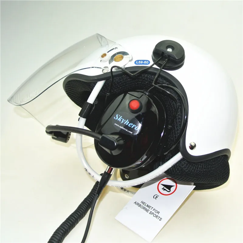 paramotor helmet white