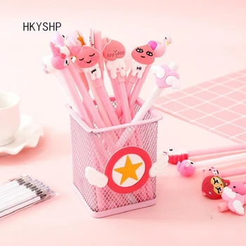 

HKYSHP Creative Korean Pink Girl Heart Stationery Gift Set Student Cartoon Gel Pen Prize Gift School Stationery Office Supplies