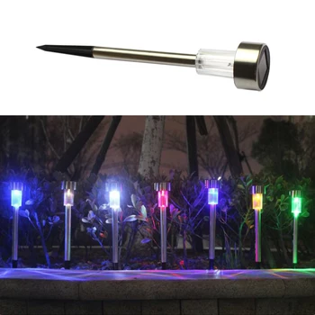 

10pcs/Lot New Stainless Steel Solar Lamp Lawn Light For Garden Decorative Solar Power Outdoor Waterproof Lights Garden Lights