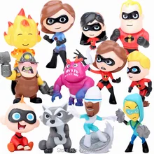 Buy The incredibles 2 Mr incredible Dash Jack Violet Parr Elastigirl PVC Action Figures Movie Miniature Figurines Dolls Kids Toys Free Shipping