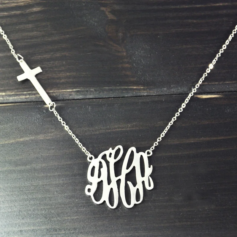 Ожерелье из монограммы с подвеской крестом|necklace pyramid|necklace knotnecklace magnifier |