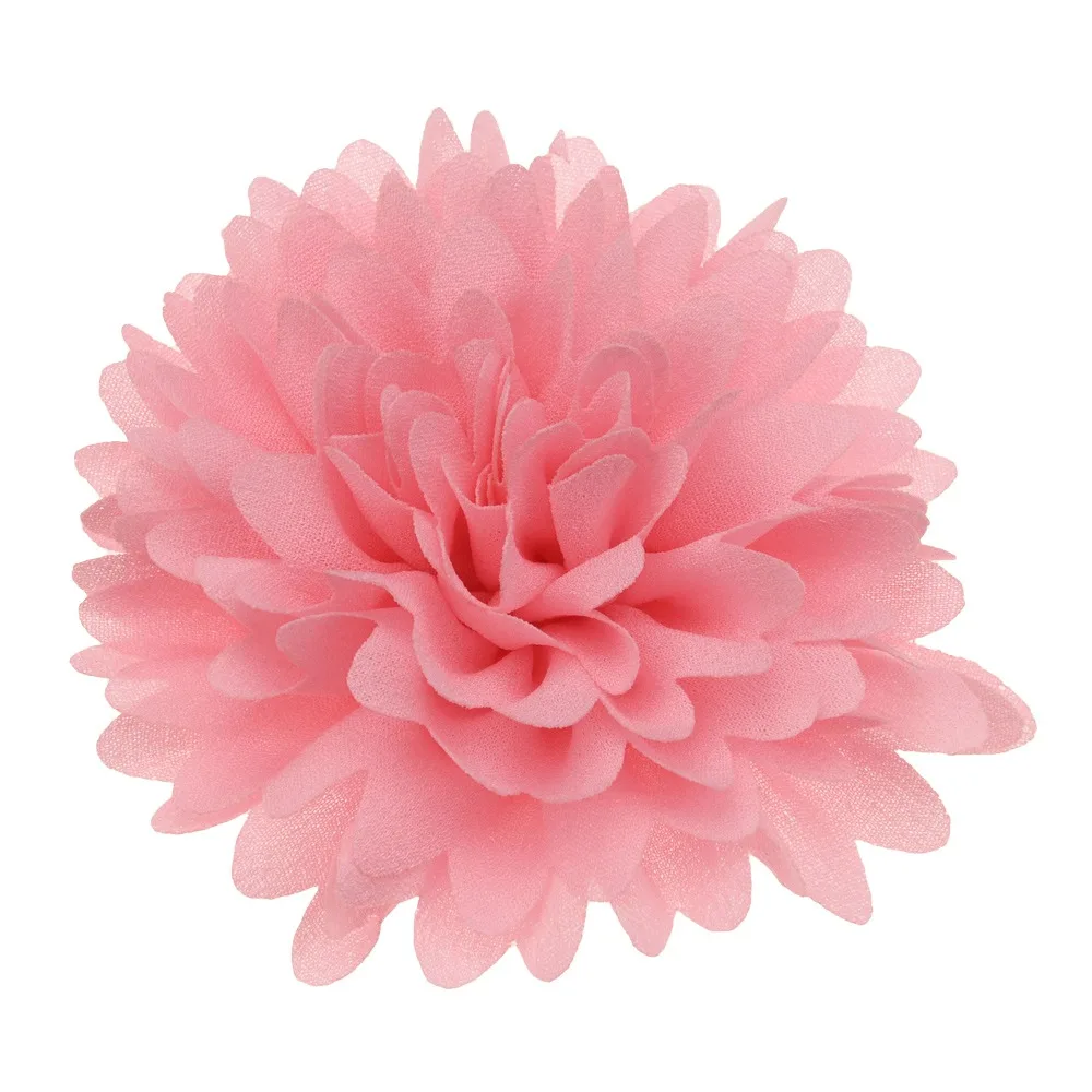 12 шт. цветок для волос модный цветок аксессуар для волос аксессуары для волос DIY аксессуары свадебное украшение цветок без заколки для волос бант для волос - Цвет: Pink