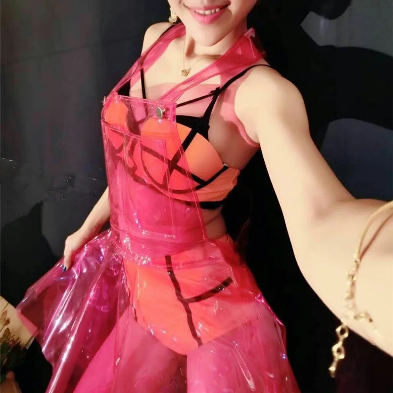 Sexy PVC Holographic Dress Women\\x27s Dress Vestido Summer Dress Women Clear PVC Vinly Plastic Clothes Vestidos Verano 2018 Sexy PVC Holographic Dress Women\\x27s Dress Vestido Summer Dress Women Clear PVC Vinly Plastic Clothes Vestidos Verano 2018