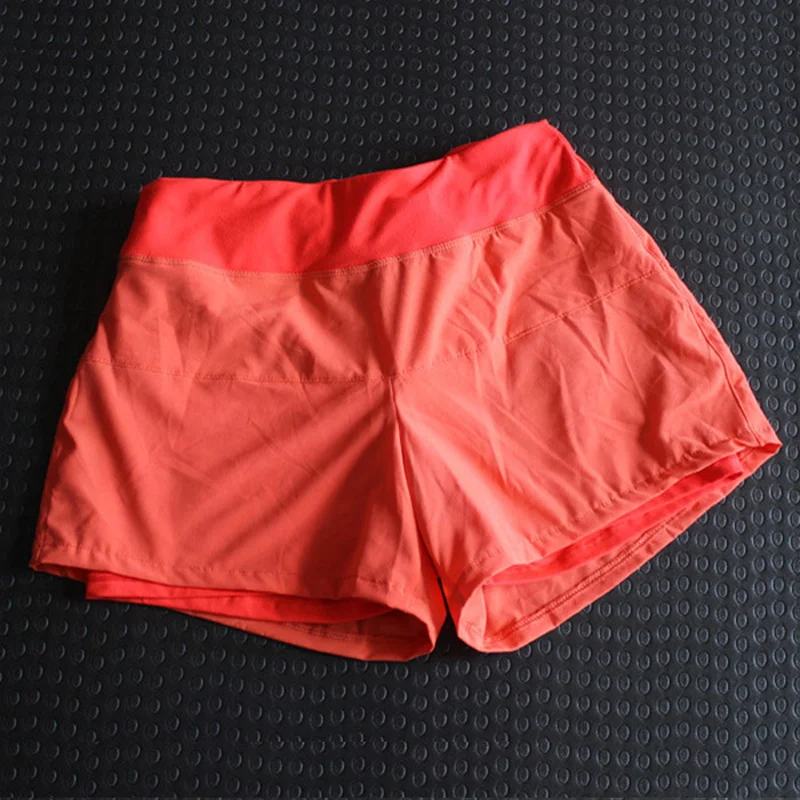 BESGO Йога Для женщин двойной Слои Цветные шорты Drawstring пот дышащий эластичный