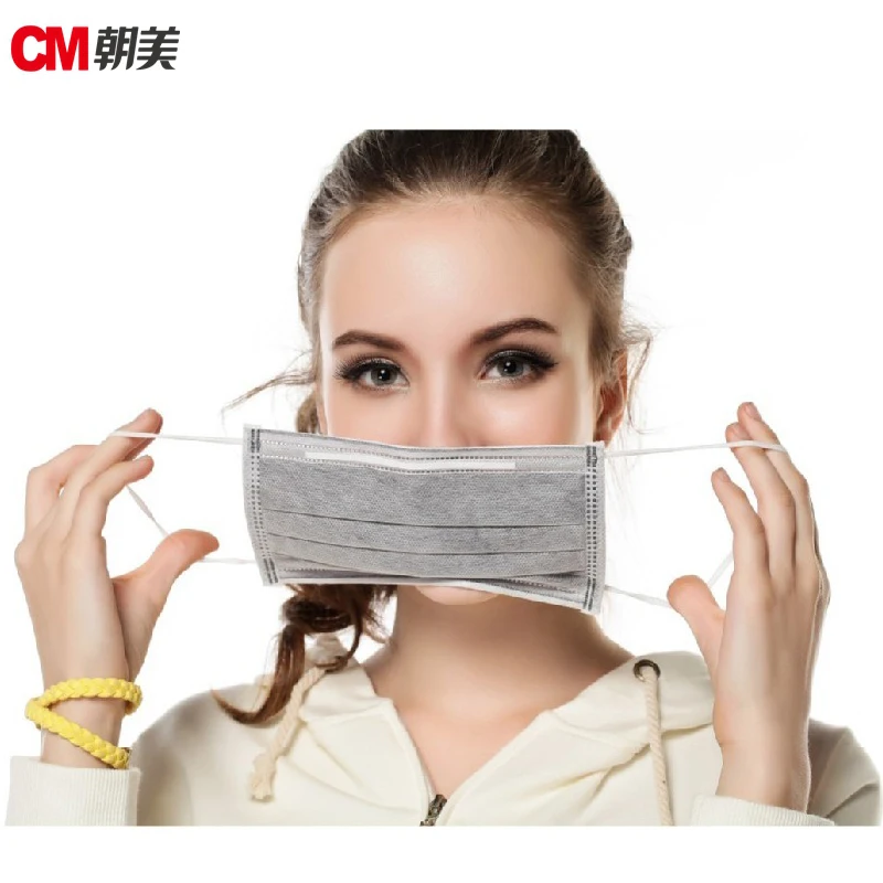 

100pcs 4-Layer Anti-smoking Masks Disposable Carbon Respiratory Mask Medical Surgical Dust Haze Running Cycling Allergy Asthma