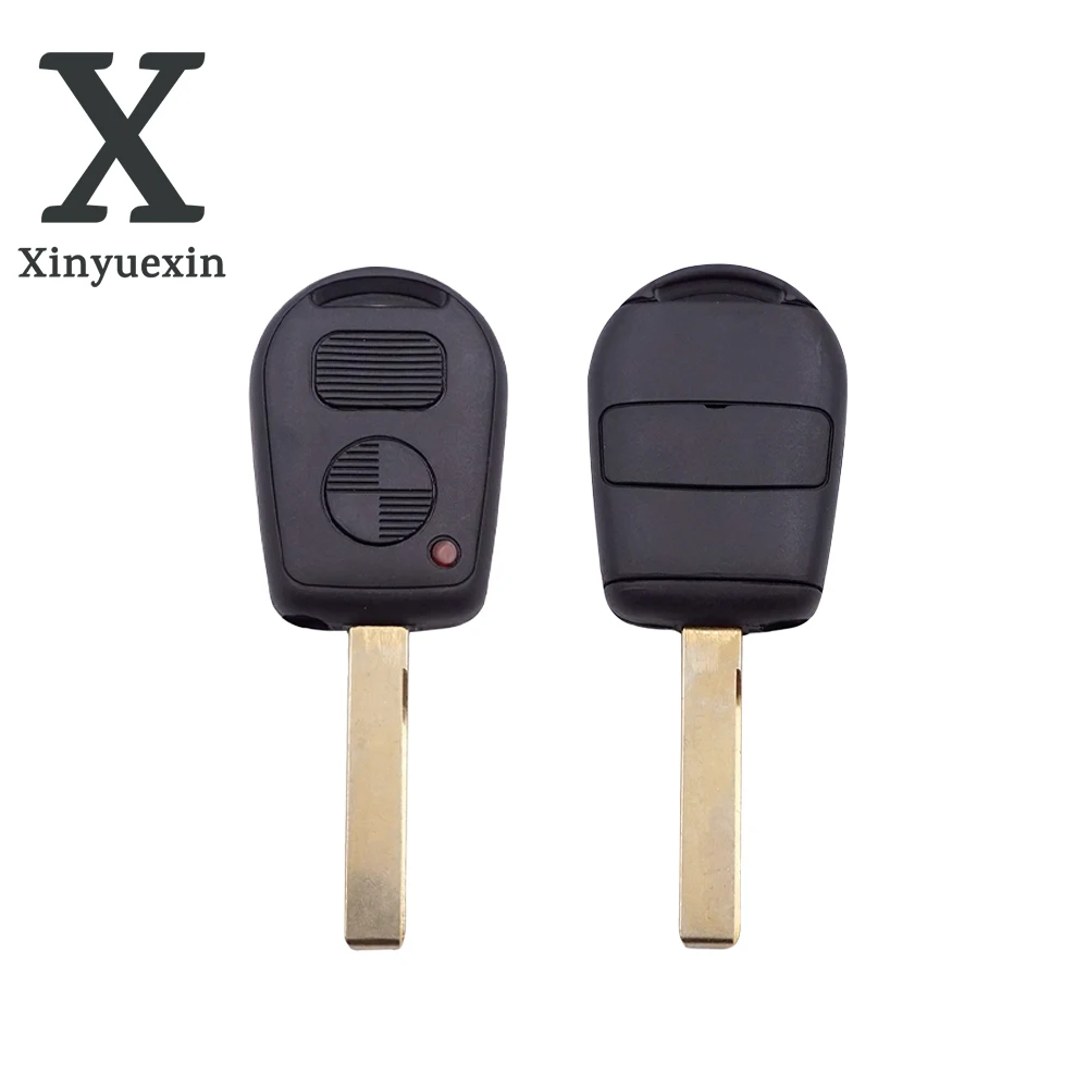 

Xinyuexin 2 Buttons Car Key Shell Cover Remote Blank Key Replacement Fit for BMW E38 E39 E36 Z3 Key Case Fob No Logo