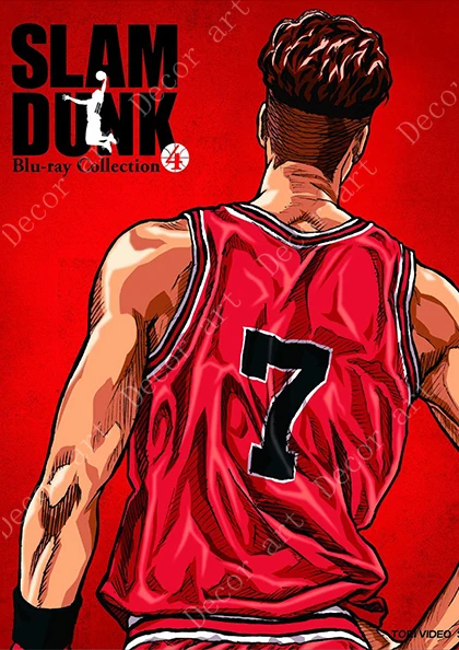 SLAM DUNK баскетбольный мальчик Rukawa Kaede аниме комиксы холст живопись ВИНТАЖНЫЙ