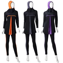 Conservative Hijab Muslim Swimwear 2017 Modest Islamic Swimsuit Women Full Coverage Bathing Suit Female Patchwork Swimming Wear