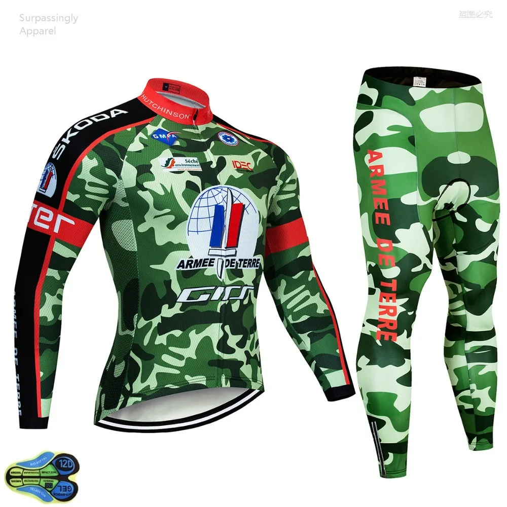 2019 команда камуфляжная одежда для велоспорта брюки набор Ropa Ciclismo для мужчин для езды на велосипеде на улице Майо кулот одежда 16D гелевая