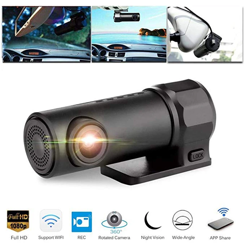 Мини Full HD 1080 P Автомобильный видеорегистратор WiFi Даш камера USB автомобильный