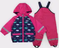 2017 new spring and autumn children cute outdoor suit windproof waterproof outdoor jackets coat + pants