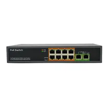 Новые продукты 150 Вт IEEE 802.3af/AT 8 Порты и разъёмы PoE коммутатор ethernet 10 Порты и разъёмы 10/100 Мбит/с для видеонаблюдения камера Системы sip-poe108ex