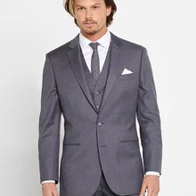 Новая мода на заказ Для мужчин Бизнес костюмы человек Жених Нарядные Костюмы для свадьбы выпускного вечера/формальный костюм Fit Для мужчин костюмы(куртка+ брюки+ жилет+ галстук