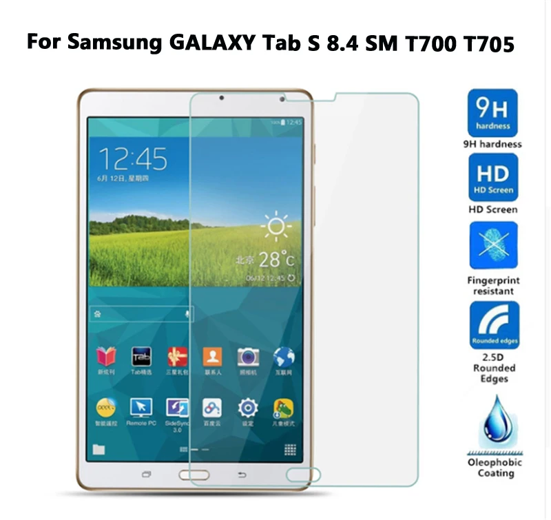 Закаленное стекло для samsung Galaxy Tab S 8,4 10,5 дюйма T700 T705 T705C T800 T805 ttab Защитная пленка для экрана планшета - Цвет: Tab S 8.4 T700 T705