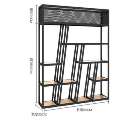 Промышленный стиль перегородки Американский кафе ресторан от пола до потолка книжная полка дисплей полка железные товары полка цветок