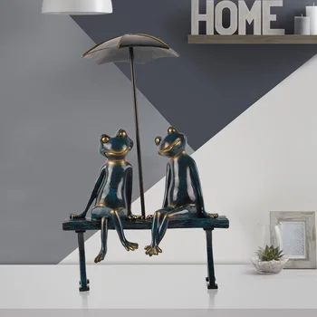 

Lovers Frogs on the chair Leisure European home creative ornaments ornaments crafts furnishings 3 colors