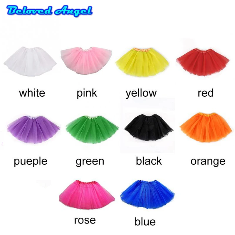 

Baby Girls Prom Skirts Kids Elastic Waist Pettiskirt Tulle Mini Princess Skirt Colorful Children Clothing Birthday Ball Gown