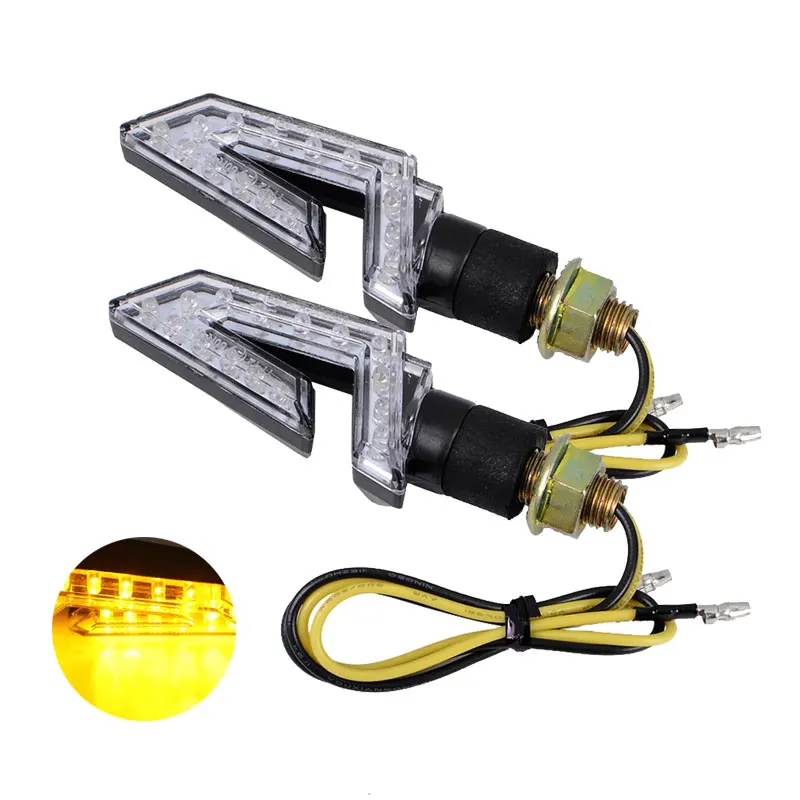2PCS Motorcycle Turn Signals Light 15 LED Flashing Tail Lights E8